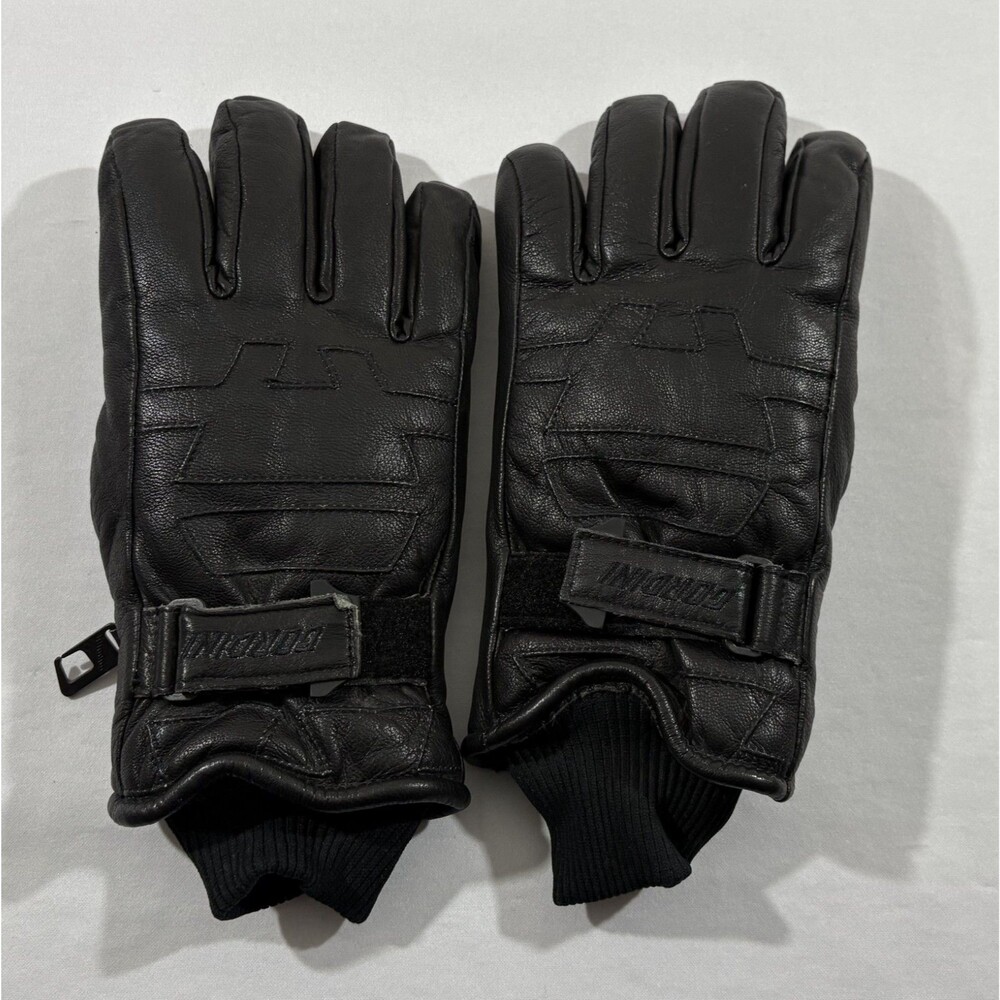 Gordini VTG Black Mens Winter Outdoors Leather Insulated Ski Gloves Zip Sz M